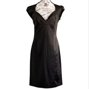 Miss Sixty Y2K Black Satin Midi Dress Size Large